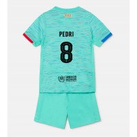 Barcelona Pedri Gonzalez #8 Tredje trøje Børn 2023-24 Kortærmet (+ Korte bukser)